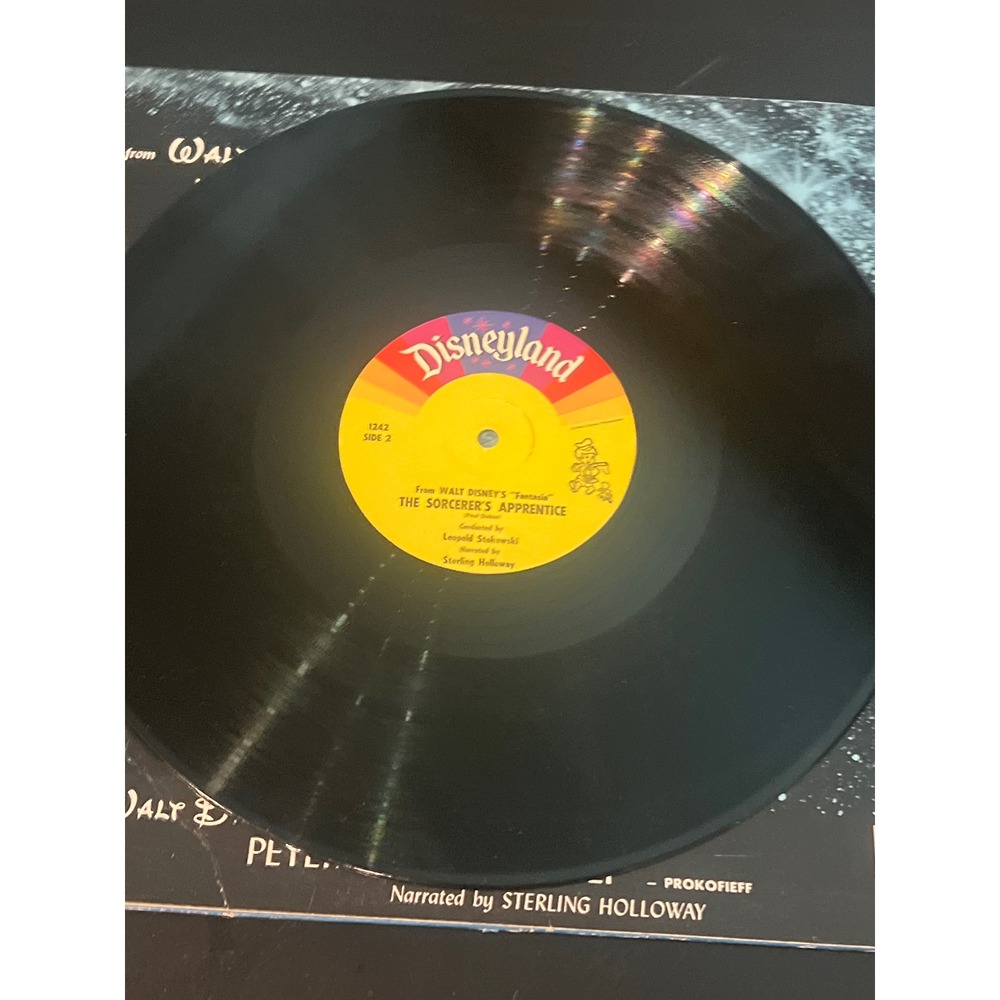 Walt Disney Peter and the Wolf Sorcerer's Apprentice Vinyl Record Disneyland - Picture 3 of 4